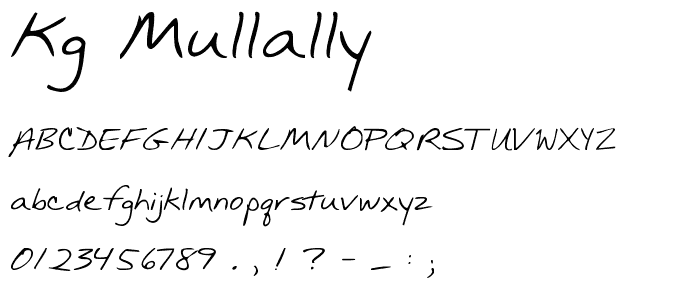 KG Mullally font